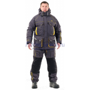 Костюм зимний Novatex Камчатка Grayling (Серо-Желтый) 56-58 рост 182-188